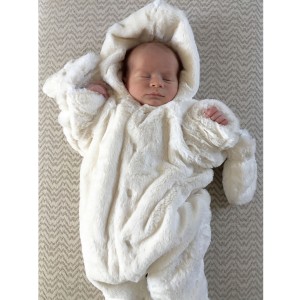 Soft and Cuddly Fur Pramsuit